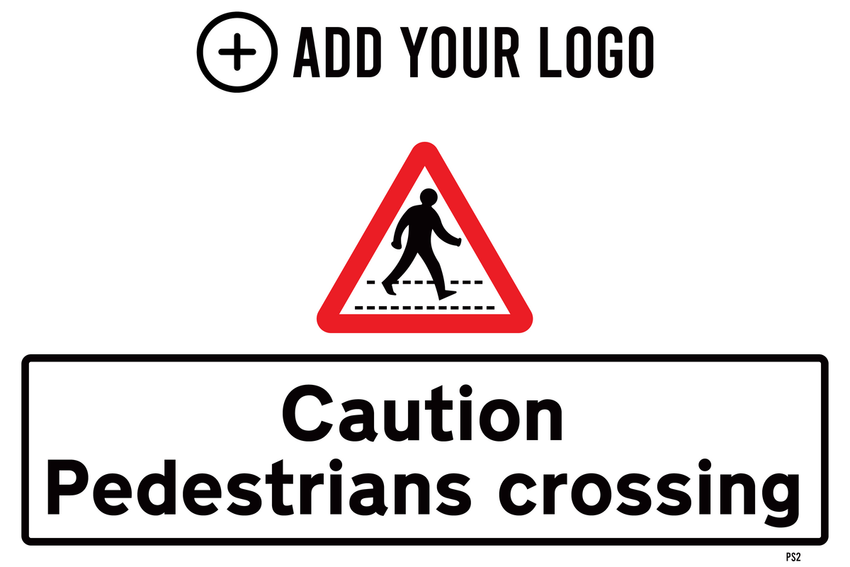 Caution Pedestrians Crossing Sign PS2