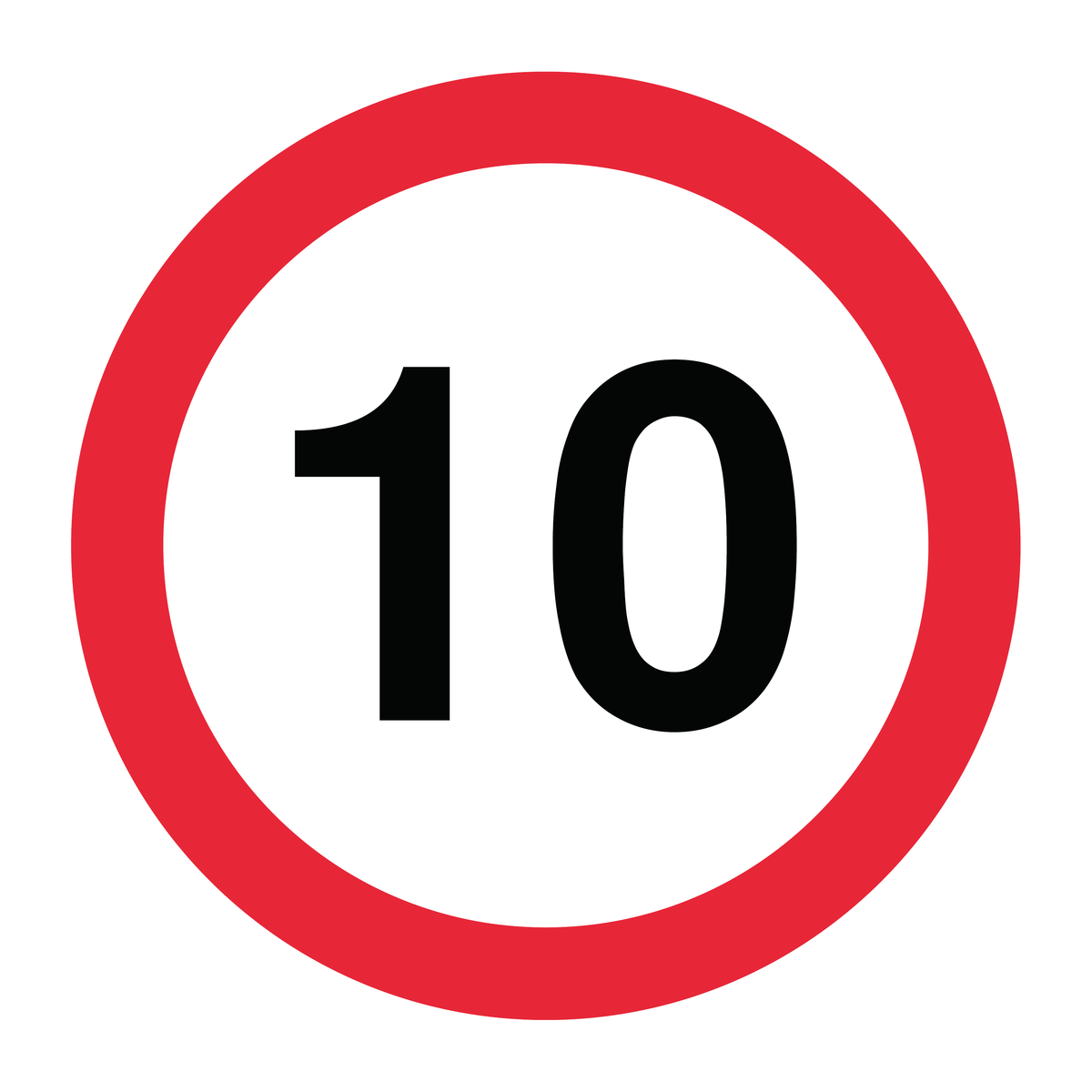 10 mph Speed Limit traffic sign