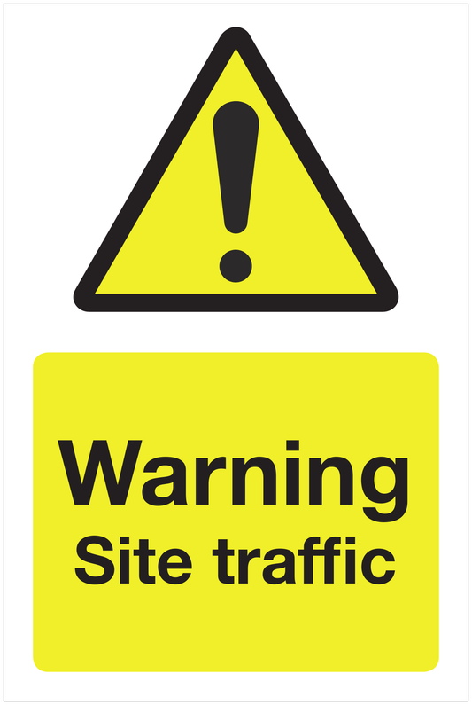 Warning Site traffic hazard sign