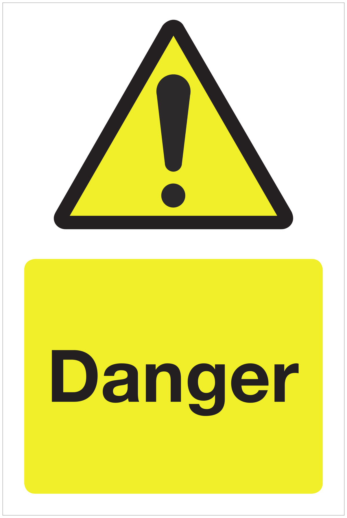 Danger hazard sign