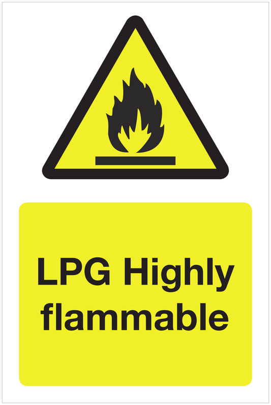 Lpg Highly flammable hazard sign