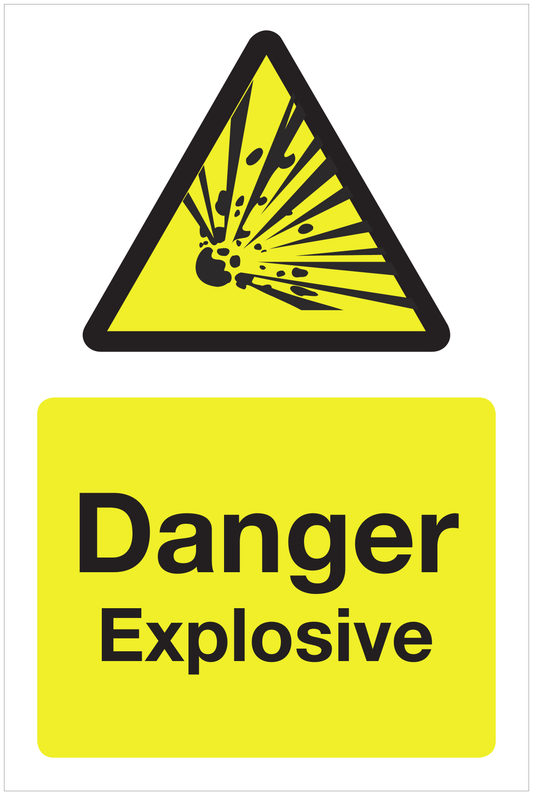 Danger Explosive hazard sign