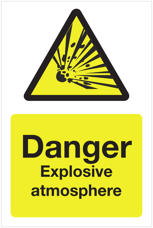 Danger Explosive atmosphere hazard sign