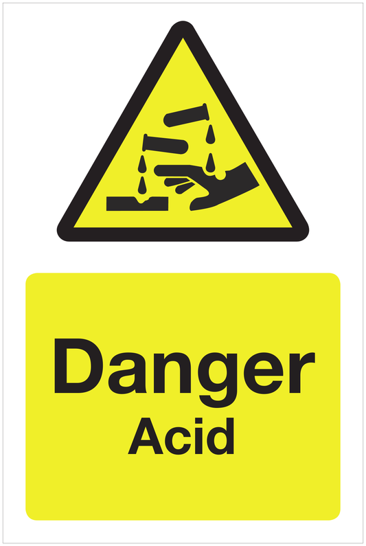 Danger Acid hazard sign
