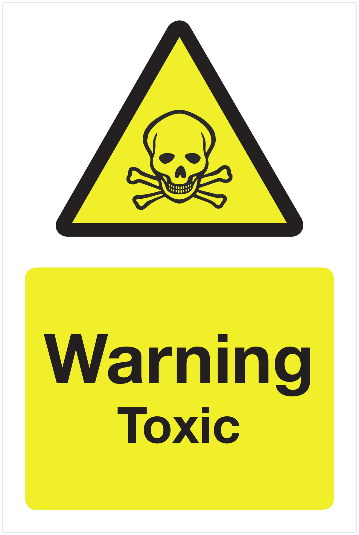 Warning Toxic hazard sign