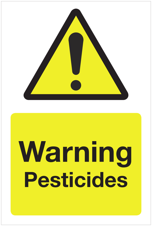 Warning Pesticides hazard sign
