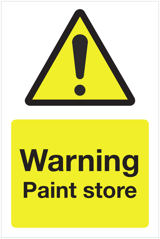 Warning Paint store hazard sign