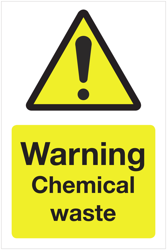 Warning Chemical waste hazard sign