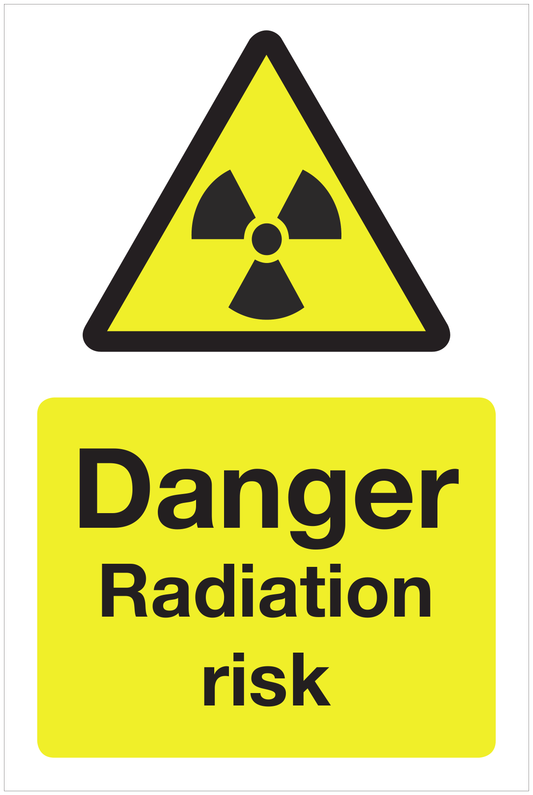 Danger Radiation risk hazard sign