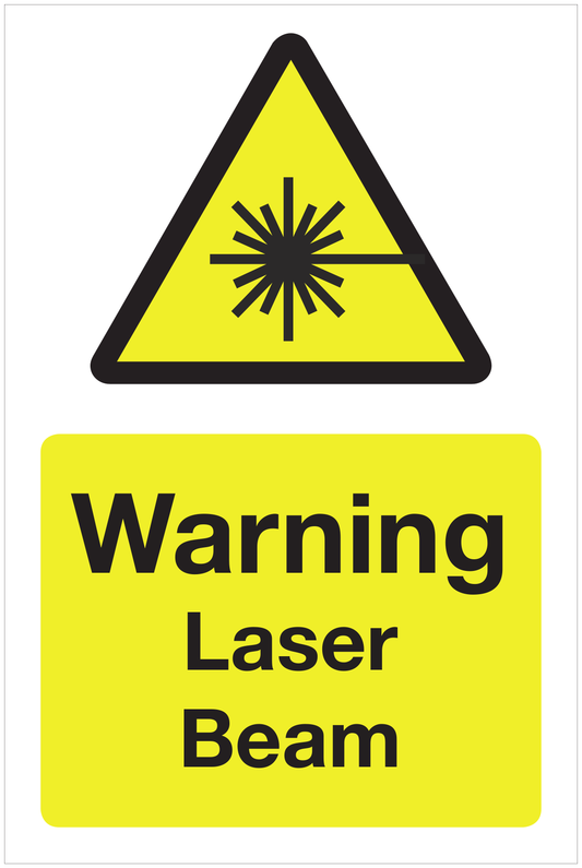 Warning Laser Beam hazard sign
