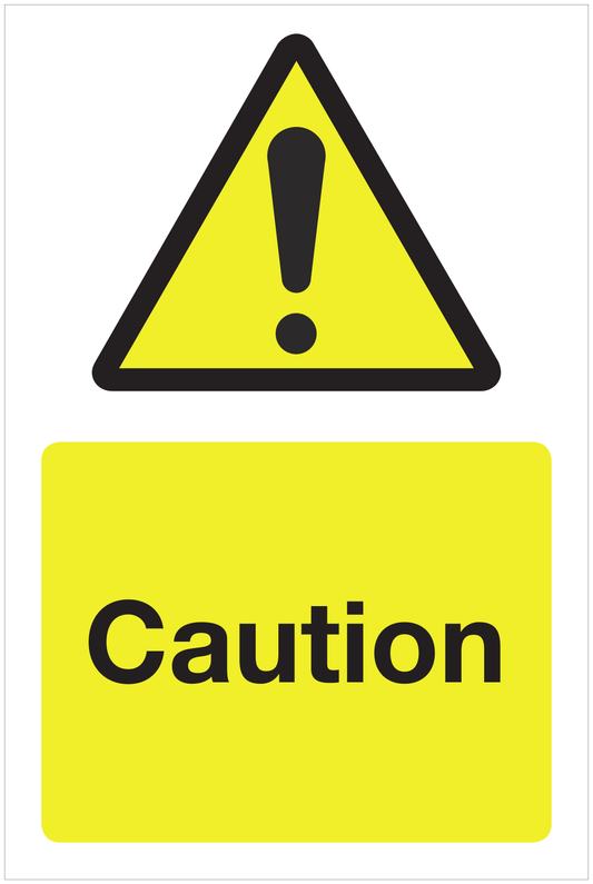 Caution hazard sign