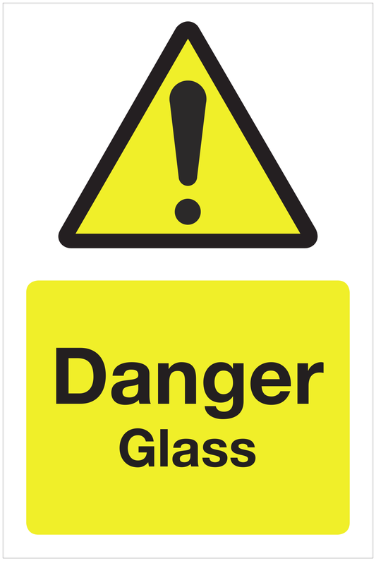 Danger Glass hazard sign
