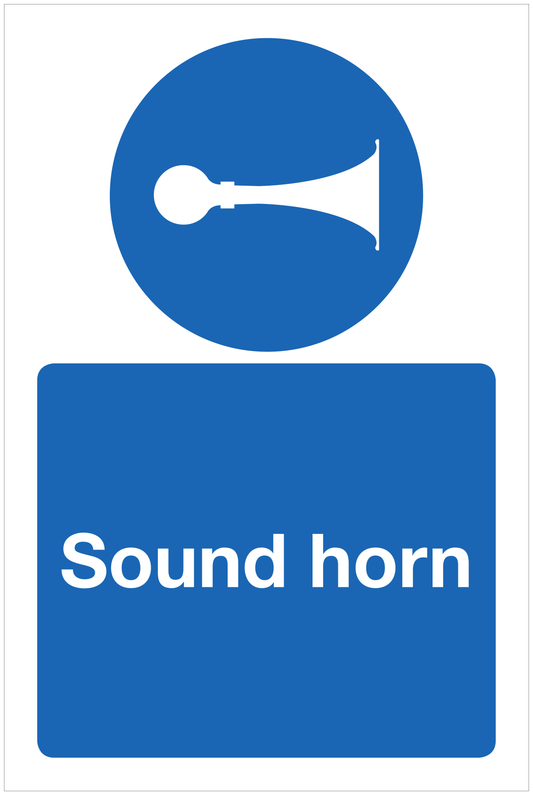 Sound horn mandatory sign