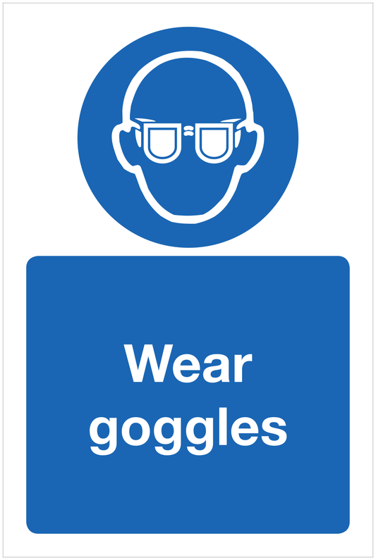 Wear goggles mandatory sign