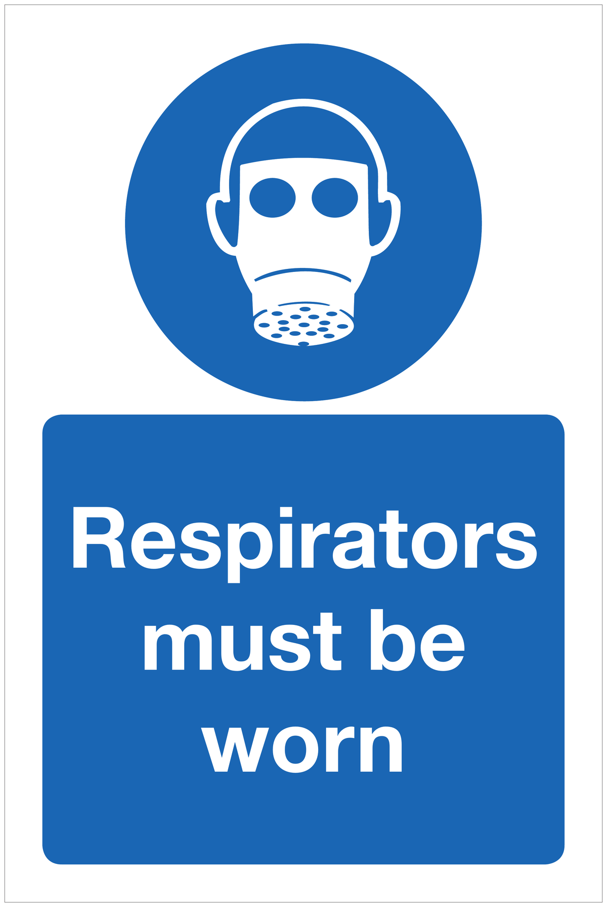 Respirators must be worn mandatory sign