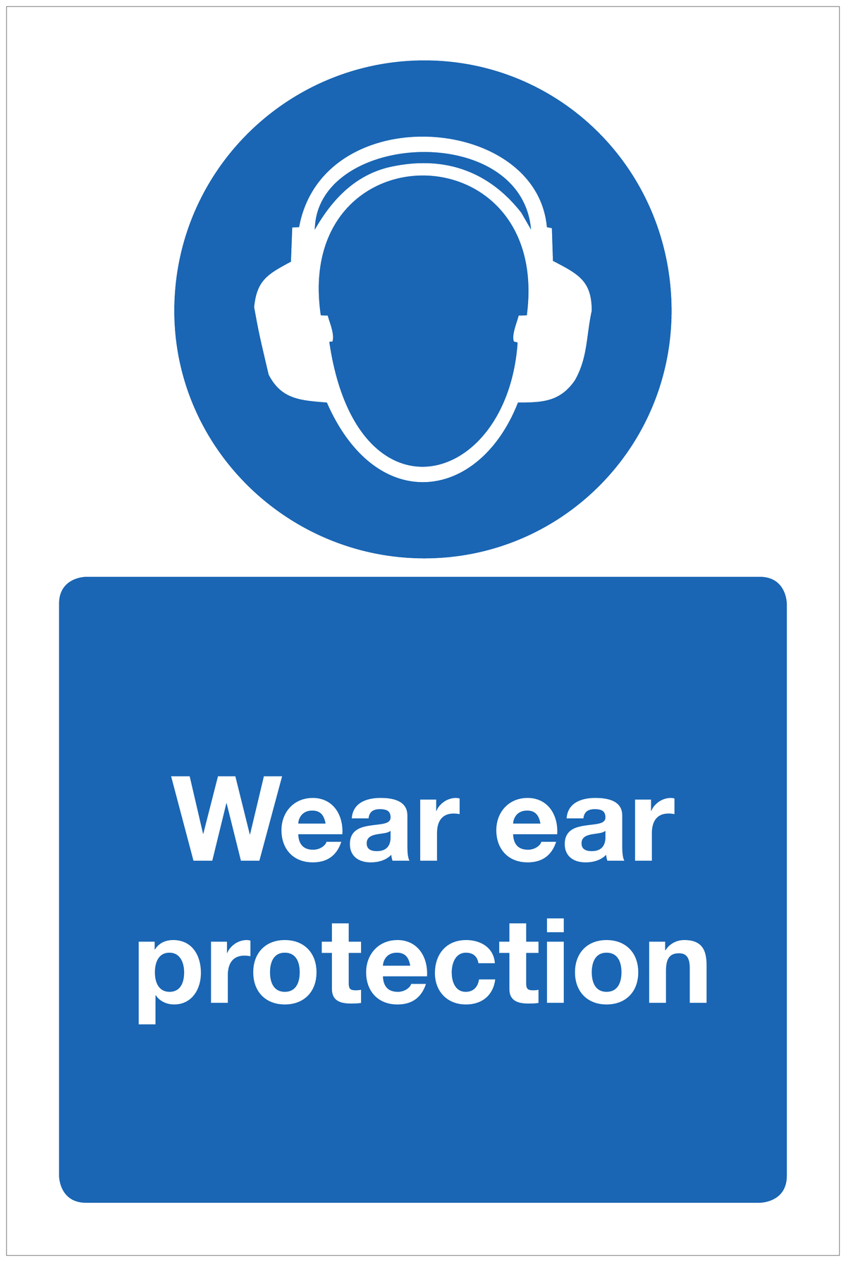 Wear ear protection mandatory sign