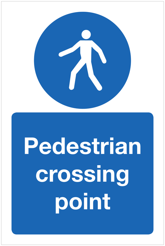 Pedestrian crossing point mandatory sign