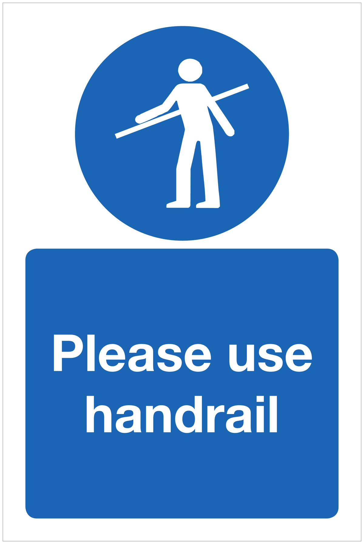 Please use handrail mandatory sign