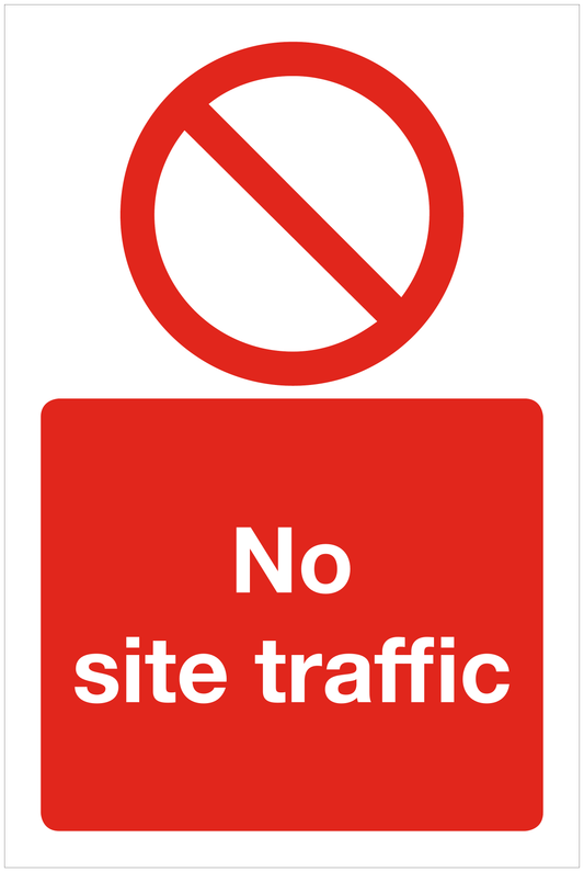 No site traffic prohibition sign