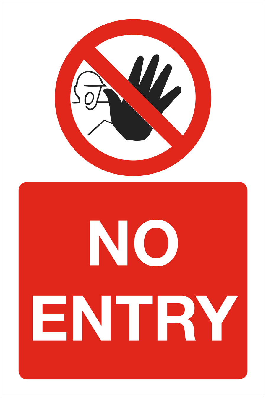No entry prohibition sign