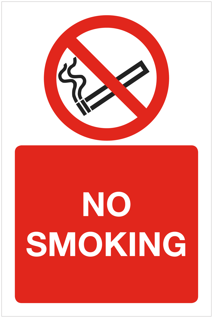 No smoking prohibition sign