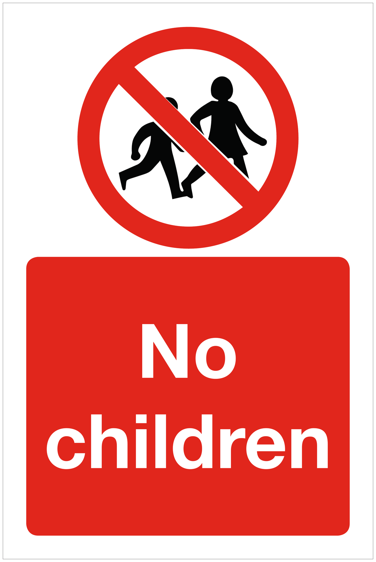 No children prohibition sign