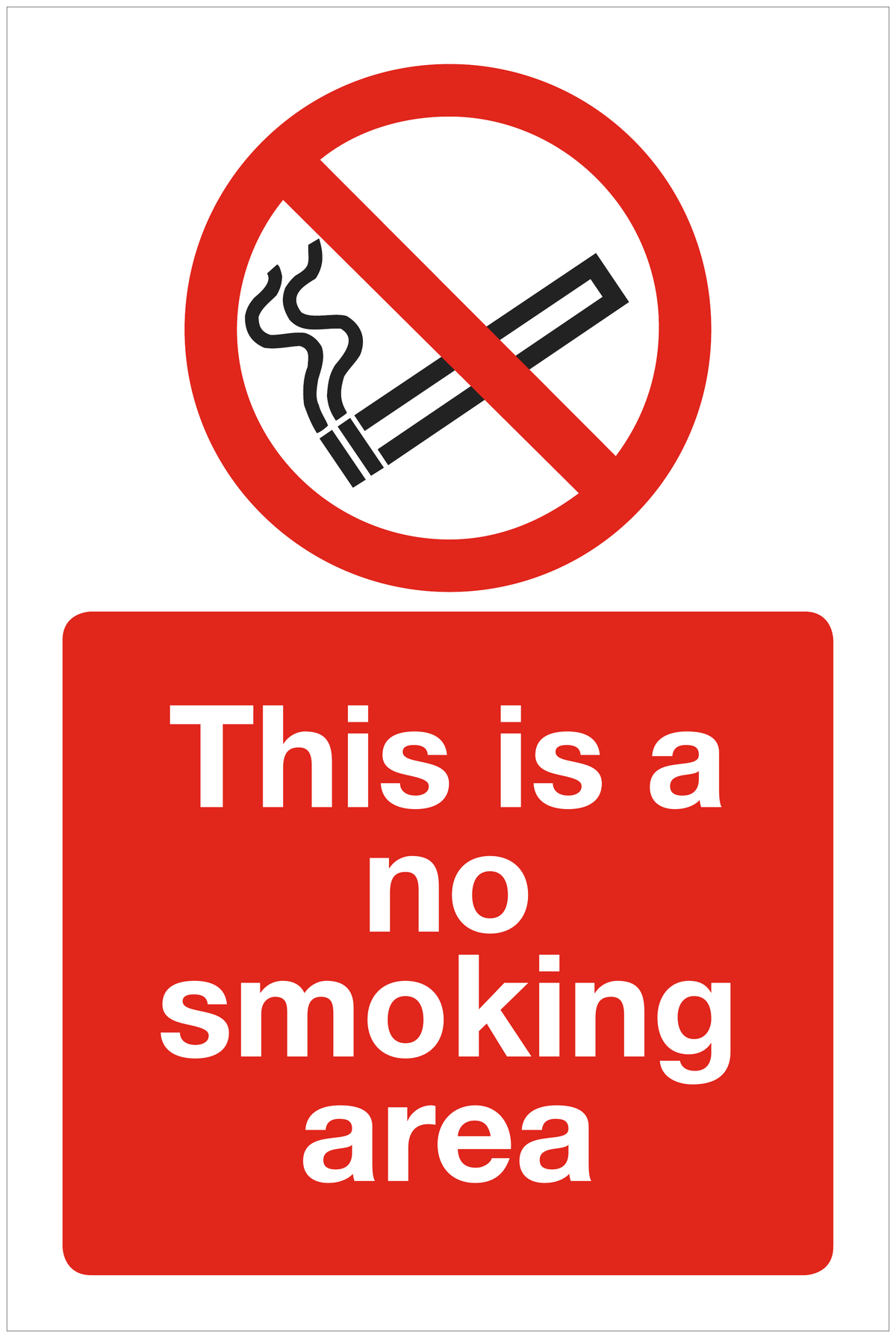 This is a no smoking area prohibition sign