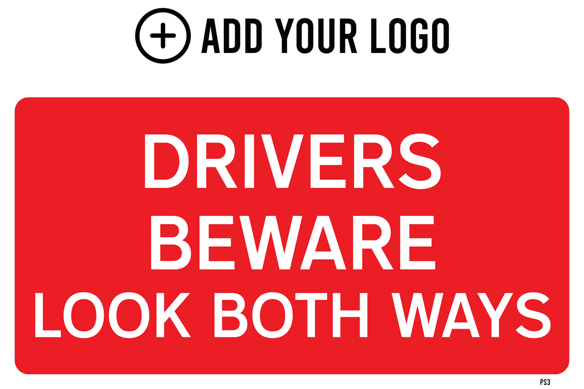 Drivers Beware Look Both Ways Sign PS3