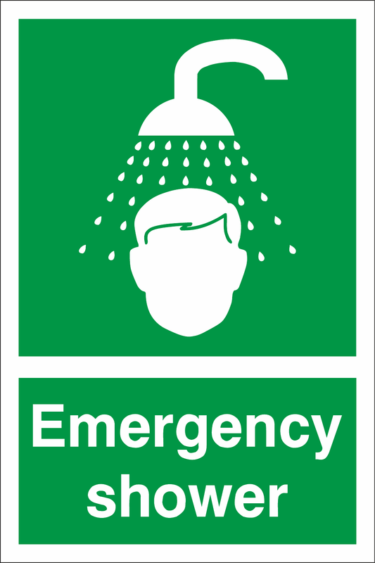 Emergency Shower safety sign