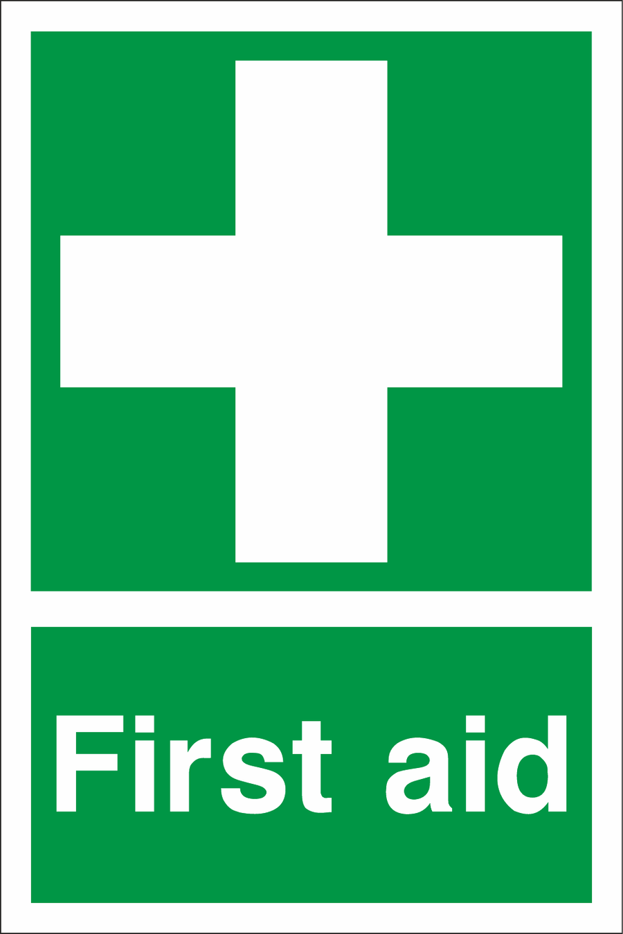 First Aid safety sign