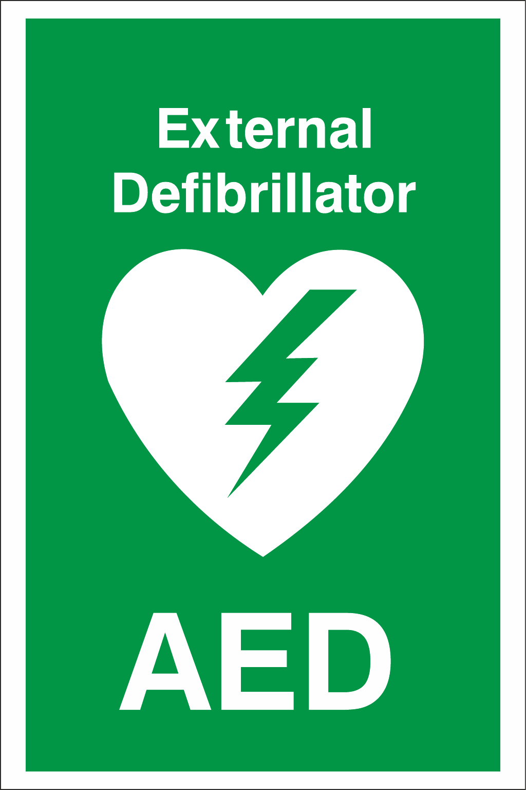 External Defibrillator Aed safety sign