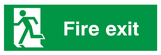 Fire Exit Running Man Left safety sign