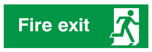 Fire Exit Running Man Right safety sign