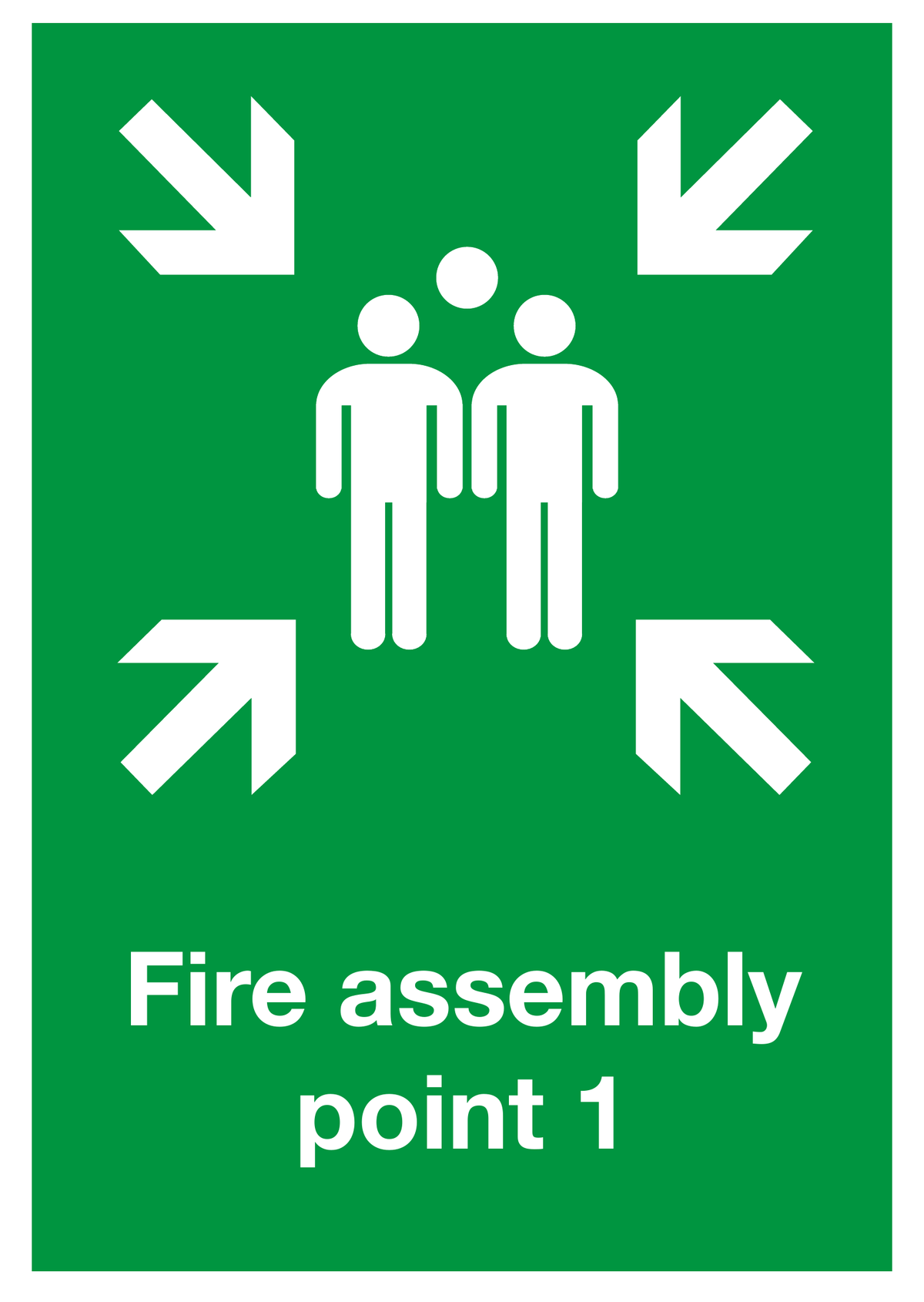 Fire Assembly Point 1 safety sign