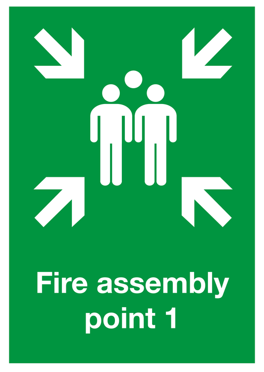 Fire Assembly Point 1 safety sign