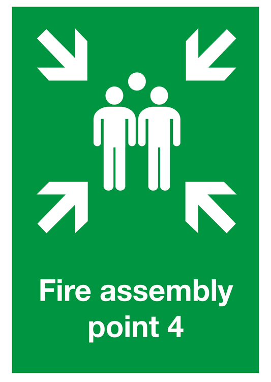 Fire Assembly Point 4 safety sign
