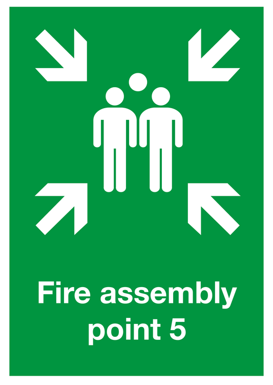 Fire Assembly Point 5 safety sign