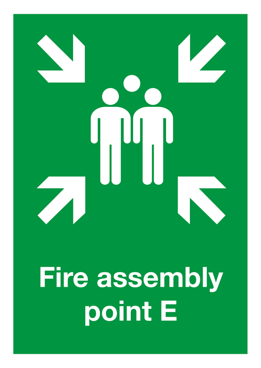Fire Assembly Point E safety sign