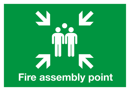 Fire Assembly Point Landscape safety sign