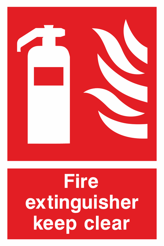 Fire Extinguisher Keep Clear safety sign