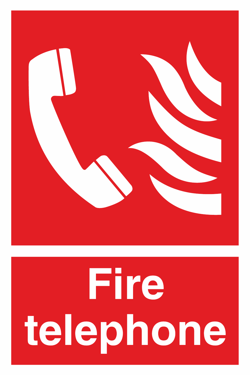 Fire Telephone safety sign