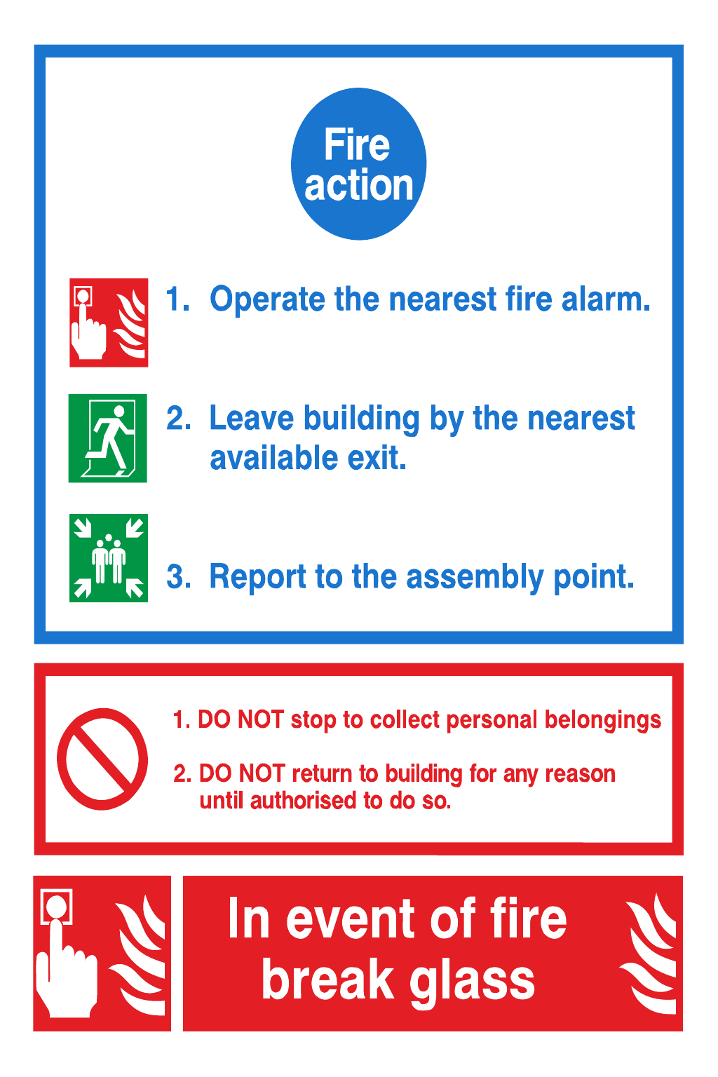 Fire Action Notice safety sign
