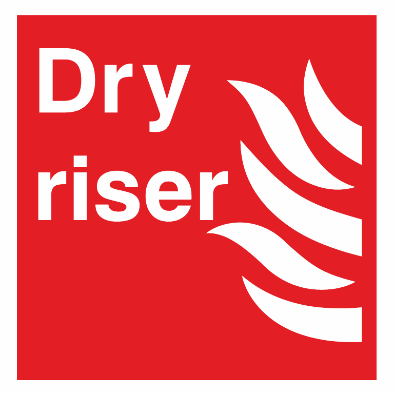 Dry Riser safety sign