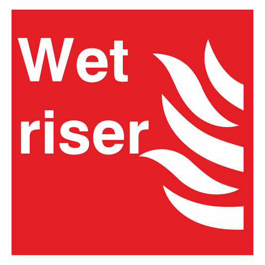 Wet Riser safety sign