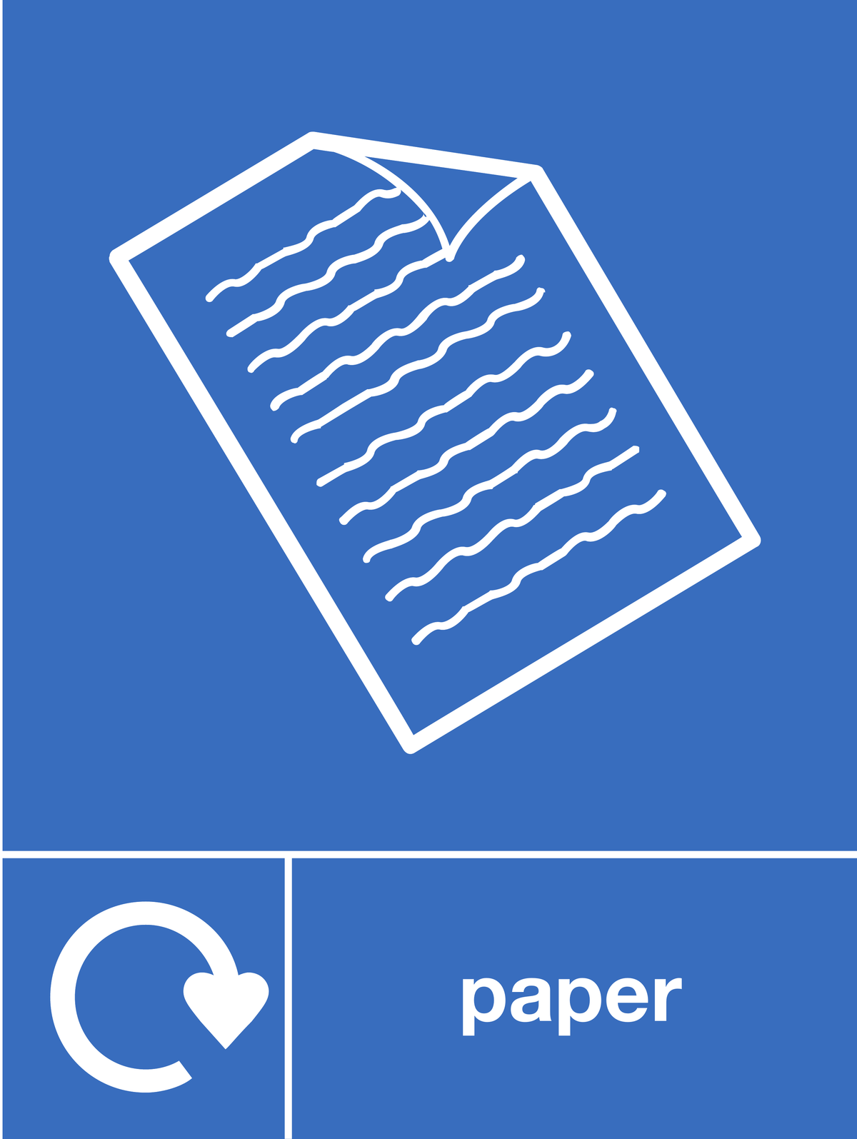 Paper skip & recycle sign