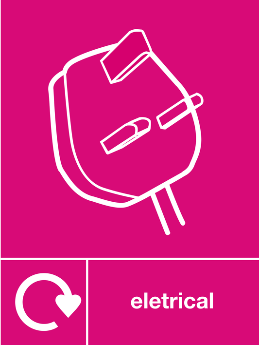 Electrical skip & recycle sign