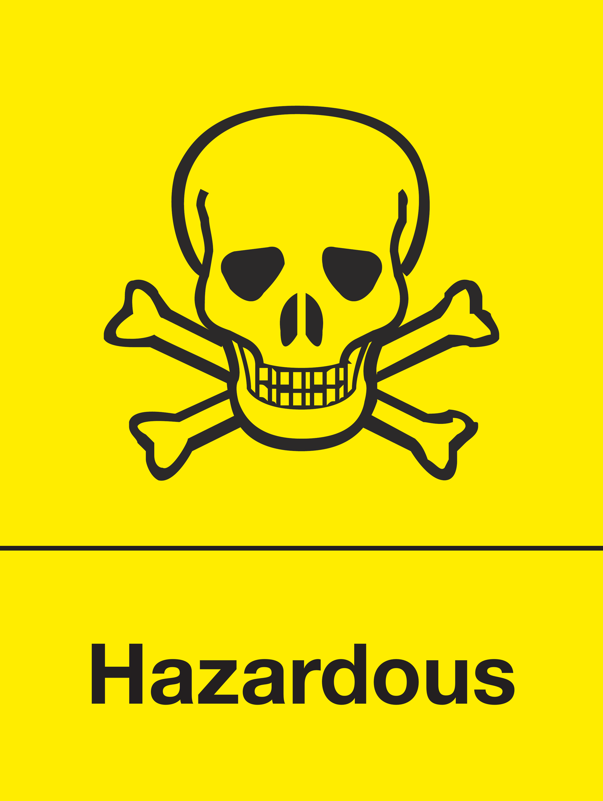 Hazardous skip & recycle sign