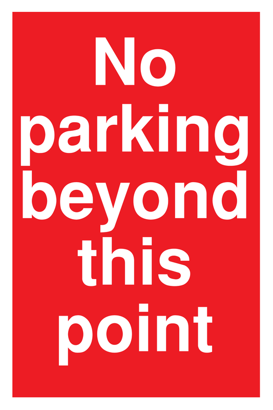 No Parking Beyond This Point traffic sign