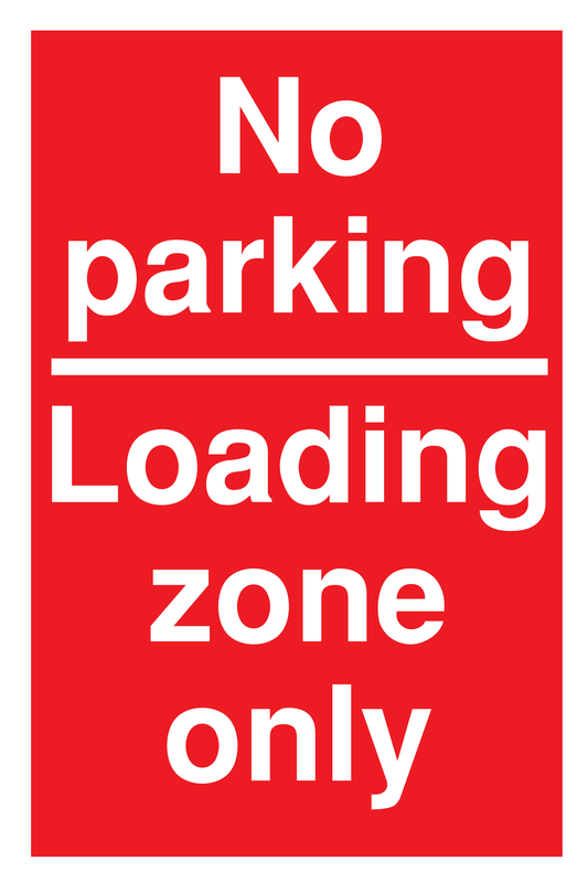 No Parking Loading Zone Only traffic sign