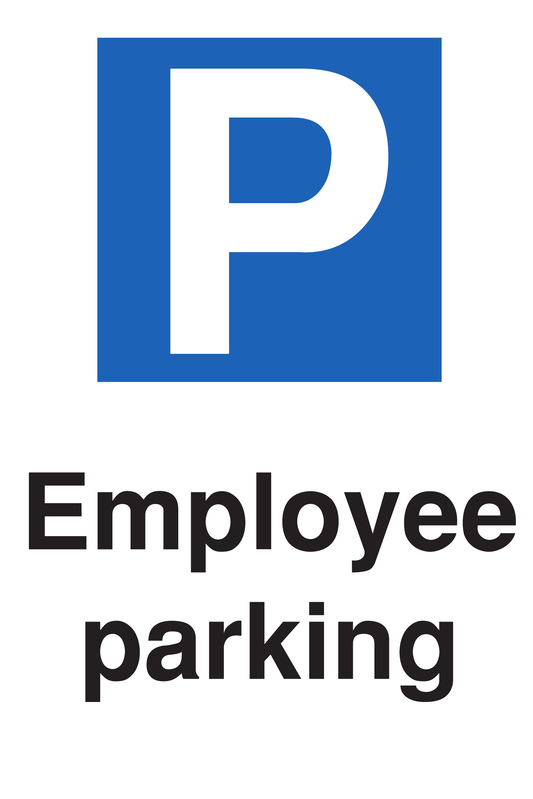 Employee Parking traffic sign